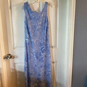 Blue sheer dress